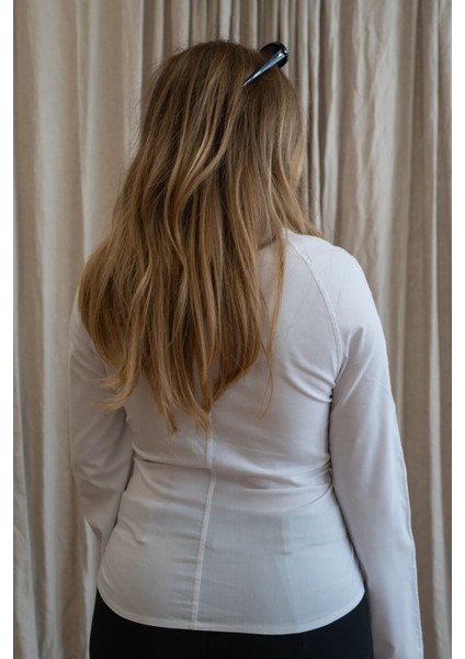 Kadın Lainey Bağcıklı Beyaz Gömlek Tozlu Beyaz