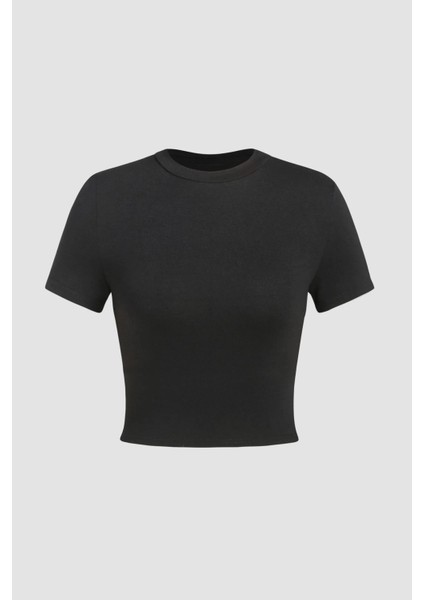 Kadın Basic Tişört Black