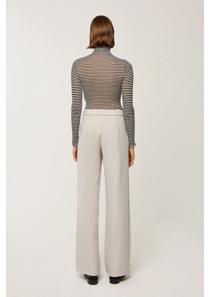 Kadın Düz Paça Pantolon Natural