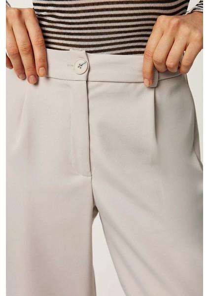Kadın Düz Paça Pantolon Natural
