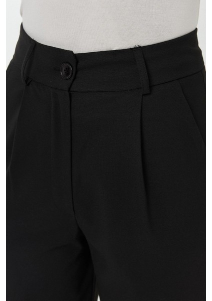 Kadın Havuç Fit Basic Pantolon Siyah