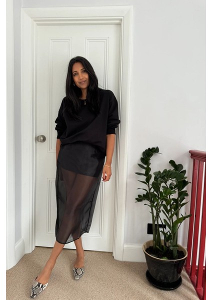 Kadın Siyah Sweatshirt Black