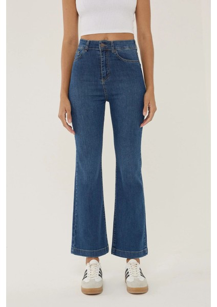 Kadın Flare Fit Jean Maya Mavisi