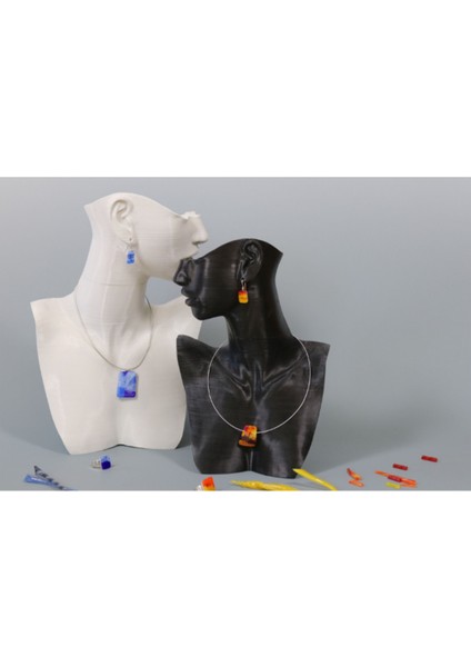 Beyaz Takı Standı ve Organizer, Küpe ve Takı Düzenleyici