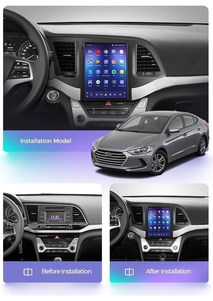Hyundai Elantra Tesla 2015/2018 6gb Ram 128GB Hafıza Carplay Kamera Android Multimedya modelleri