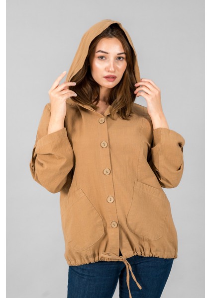 Müslin Kadın Kapüşonlu Ceket modelleri