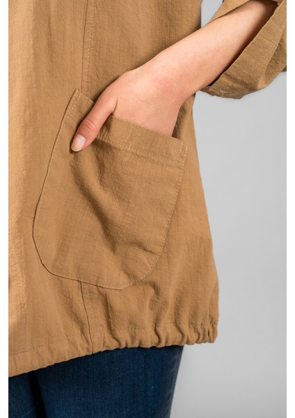 Müslin Kadın Kapüşonlu Ceket