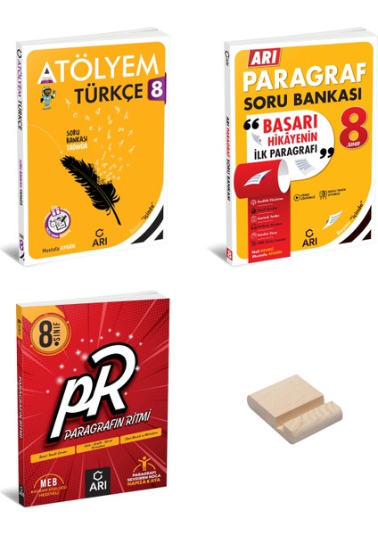 Lgs 8. Sınıf Atölyem Türkçe Paragraf ve Paragrafın Ritmi 3lü Set + Telefon Standı