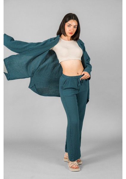 Müslin Kadın Yakalı Kimono