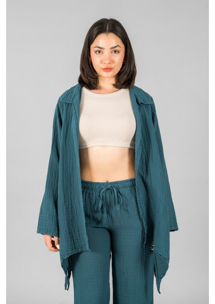 Müslin Kadın Yakalı Kimono