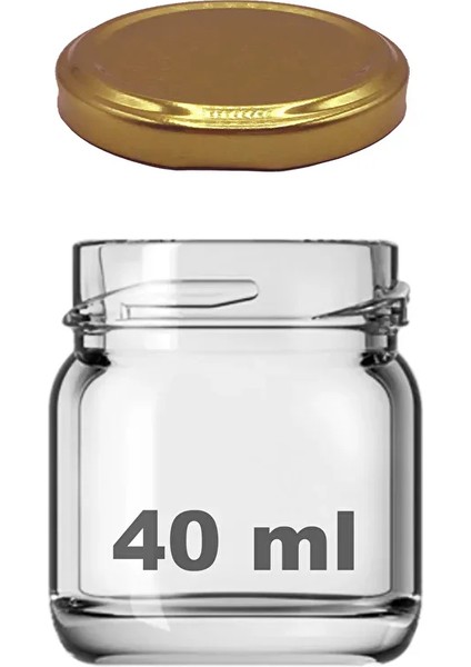 12 Adet 40 ml Metal Kapaklı Şeffaf Numune Mama Ek Gıda Şekerleme Reçellik Küçük Cam Kavanoz indirimleri