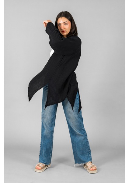 Müslin Kadın Yakalı Kimono