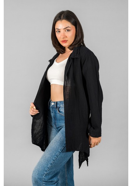 Müslin Kadın Yakalı Kimono