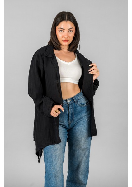 Müslin Kadın Yakalı Kimono