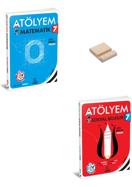 7. Sınıf Atölyem Matematik ve Sosyal Bilgiler Soru Bankası + Telefon Standı