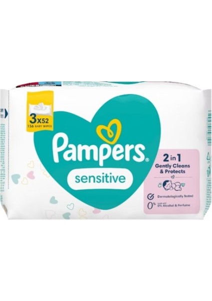 Nessiworld Prima Sensitive Islak Havlu Mendil 3'lü 156 Yaprak