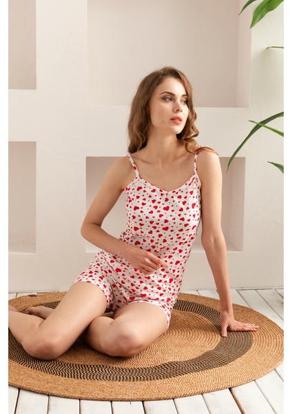 Yazlık Şortlu Askılı Kadın Pijama Takımı modelleri