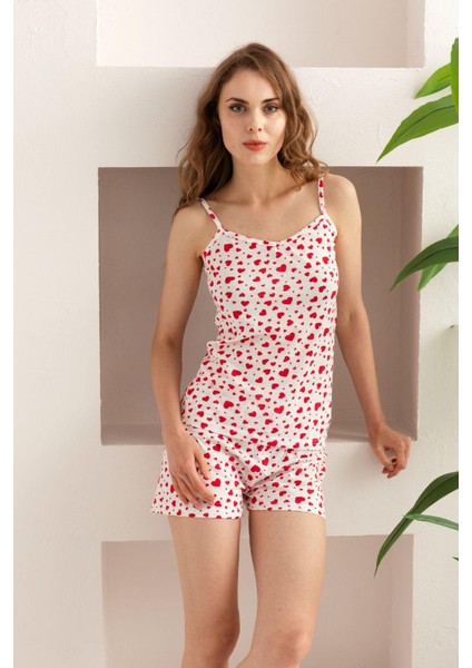 Yazlık Şortlu Askılı Kadın Pijama Takımı fırsatları