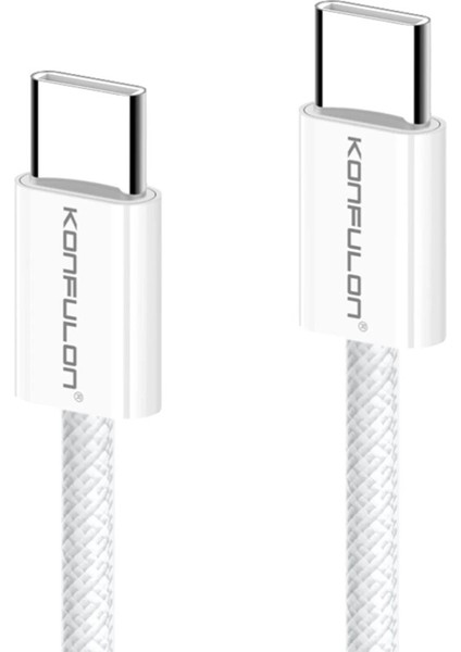 DC82 1m 60W Type-C To Type-C Pd Hızlı Şarj Kablo - BEYAZ-(5796) - SBS8988-2846