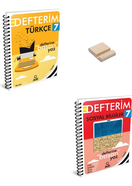 7. Sınıf Defterim Türkçe ve Sosyal Bilgiler + Telefon Standı