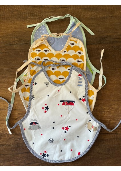 3 Adet Yenidoğan Kız Erkek Bebek Çocuk Önlük Mama Önlüğü fırsatları