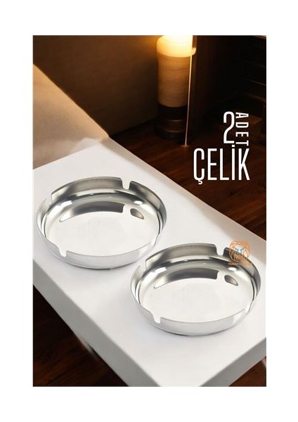 Turk 2 Li Set Çelik Küllük Veilleux Design - SBS1902-2586