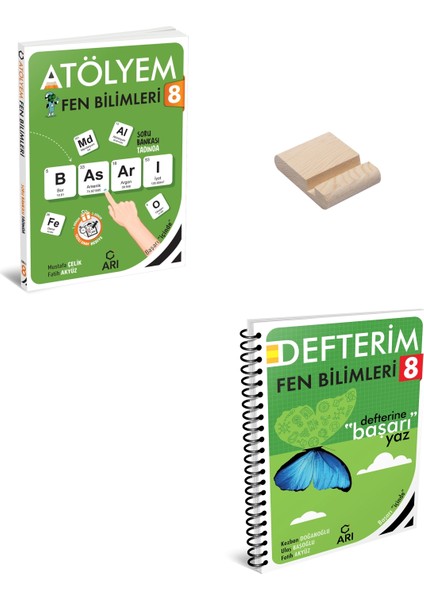 Lgs 8. Sınıf Fen Bilimleri Atölyem ve Defterim + Telefon Standı