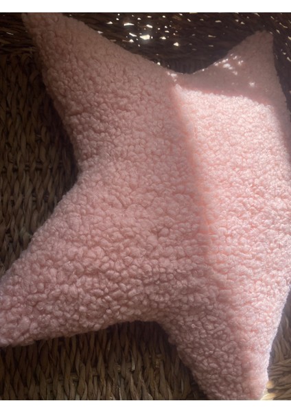 Teddy Yıldız Yastık Pembe Bebek/çocuk Odası Dekoratif Yastık 40 cm modelleri