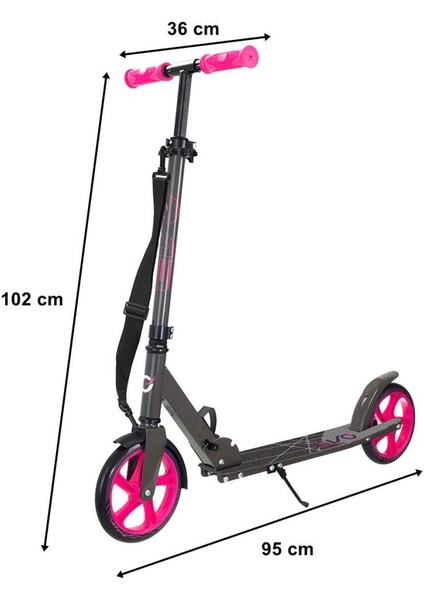 Nessiworld Evo Flexi Max 2 Tekerlekli Scooter Pembe modelleri