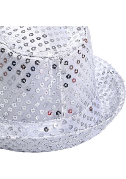 Nessiworld Çocuk Boy Gümüş Payetli Şapka Gösteri Şapkası Michael Jackson Şapkası 54 No modelleri