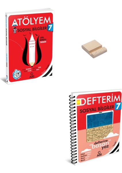 7. Sınıf Sosyal Bilgiler Atölyem ve Defterim + Telefon Standı