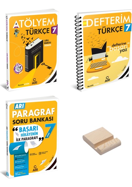 7. Sınıf Türkçe ve Paragraf Atölyem ve Defterim 3lü Set + Telefon Standı