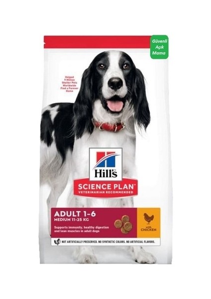 Tavuklu Orta Irk Yetişkin Köpek Maması 1 kg