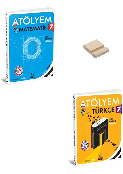 7. Sınıf Atölyem Matematik ve Türkçe Soru Bankası + Telefon Standı