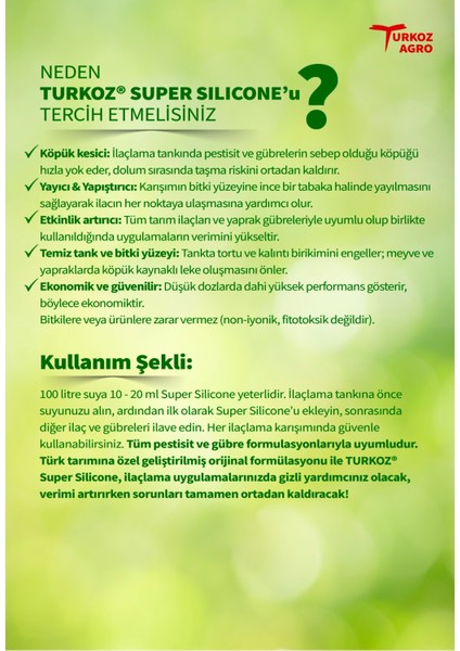 Super Silikon (Non-Ionic) %100 Organik Modifiye Silikon fiyatları