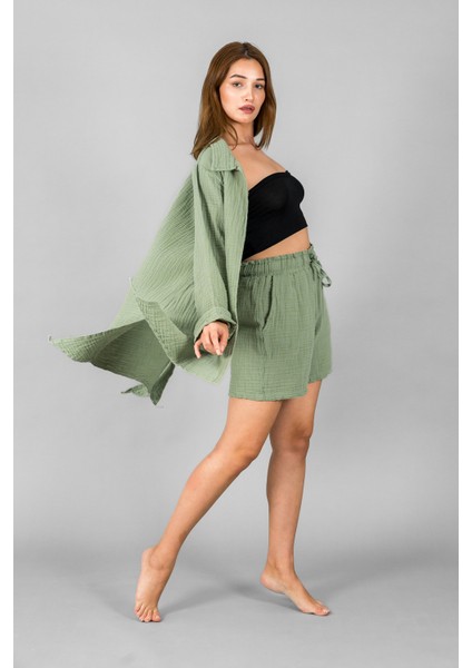 Müslin Kadın Yakalı Kimono