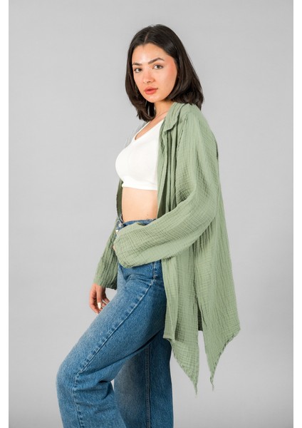 Müslin Kadın Yakalı Kimono