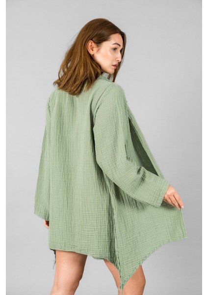 Müslin Kadın Yakalı Kimono