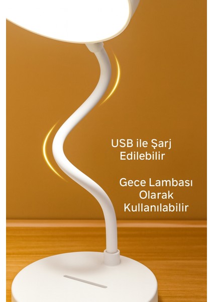 Telefon Yuvalı Bükülebilir LED Masa Lambası – Çalışma & Okuma Için indirimleri