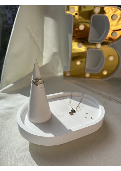 Beyaz Beton Dekor Takı Düzenleyici, Şık ve Pratik Organize Çözümü fiyatları