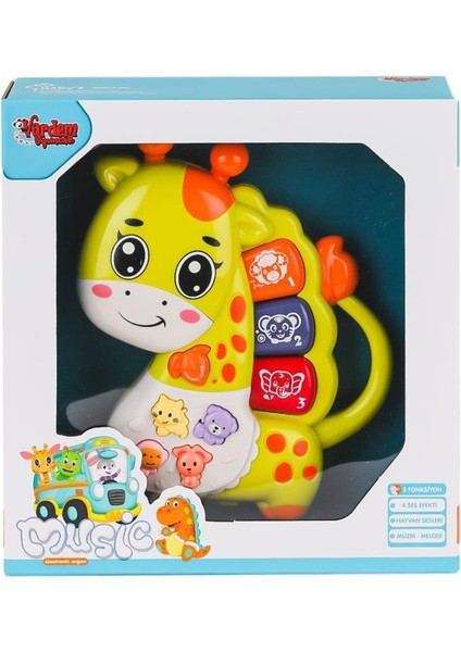 Nessiworld JLG-855-66A Işıklı ve Müzikli Zürafa Bebek Pianosu -Vardem Oyuncak
