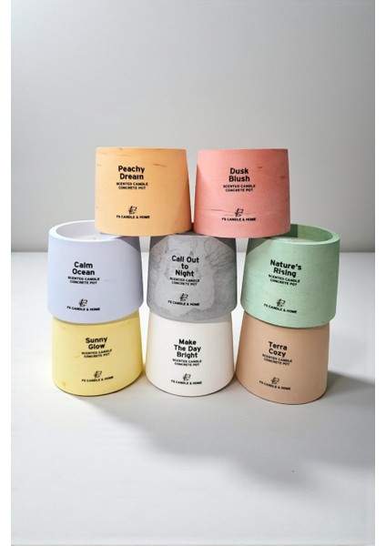 Kokulu Dekoratif Beton Mum, 2'li Set fırsatları