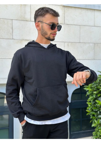 Sweatshirt Kapüşonlu Unisex Basic Düz Basıkız /hoodie /