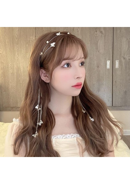Inci Elmas Kelebek Saçaklı Saç Aksesuar Taç fiyatları