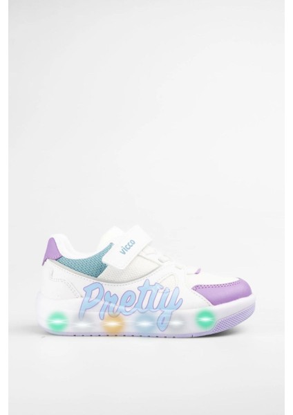 24-33 Numara Işıklı Ortopedik Kız Çocuk Spor Ayakkabı