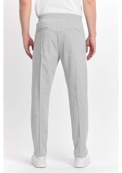 Erkek Beli Lastikli Esnek Bol Paça Gri Pantolon modelleri