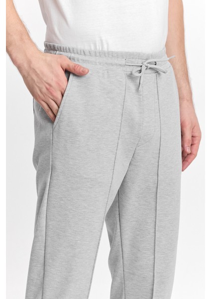 Erkek Beli Lastikli Esnek Bol Paça Gri Pantolon fırsatları