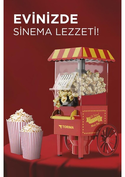 Tpm-01 Kırmızı Yağsız Mısır Patlatma Popcorn Makinesi fiyatları