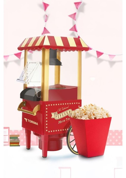 Tpm-01 Kırmızı Yağsız Mısır Patlatma Popcorn Makinesi modelleri