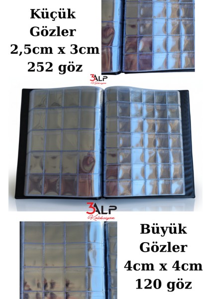 Lion Madeni Para Albümü 12 Sayfa 372 Cepli 210MMX265MM - Mavi modelleri